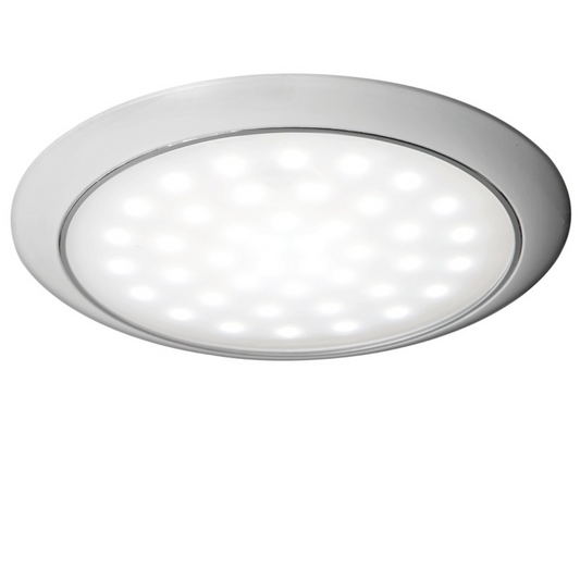Plafoniera luce LED ultrapiatta 12/24 Volts profilo inox