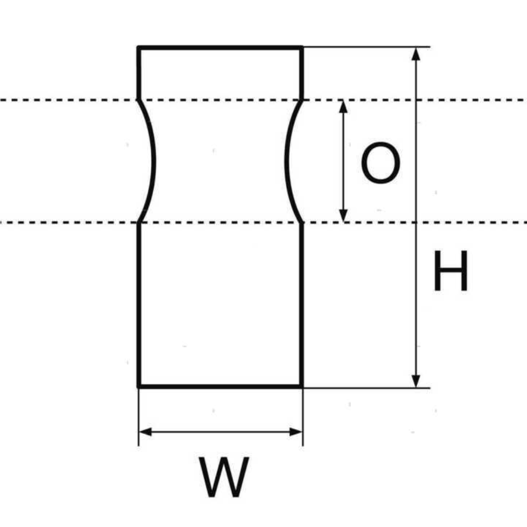 Supporto passante cilindrico per corrimano Ø 22 mm
