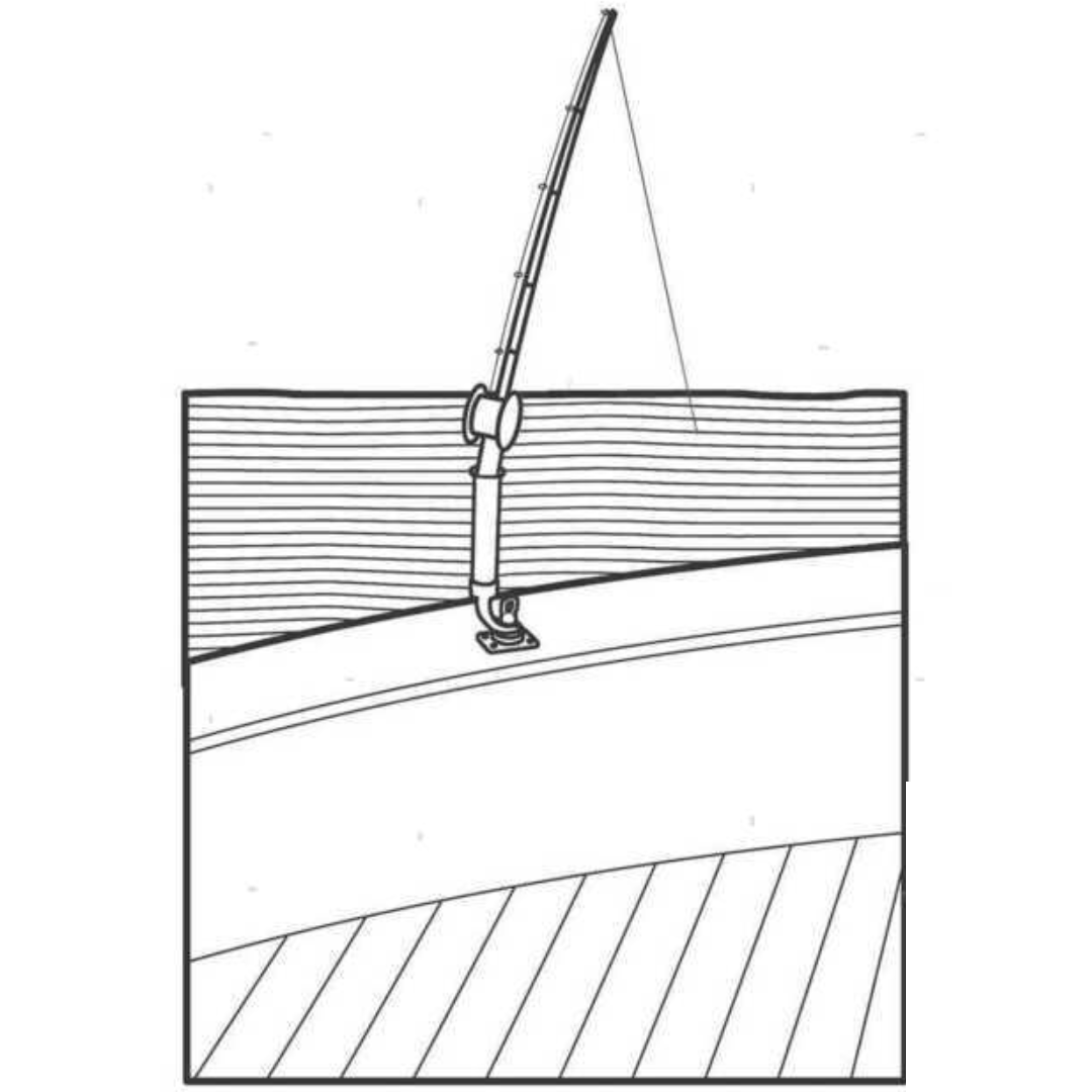 Portacanna orientabile in acciaio inox Ø 40 mm