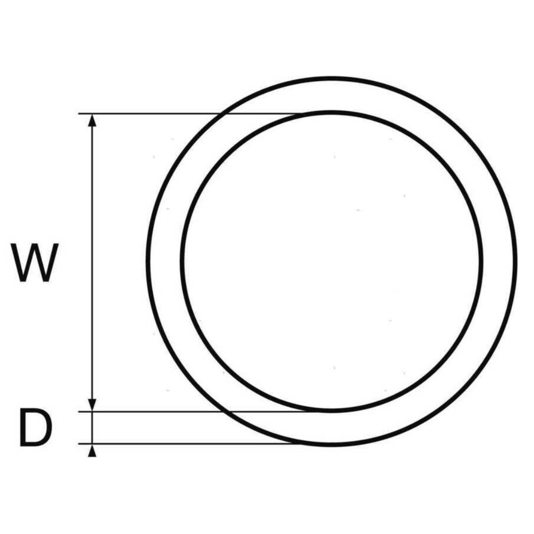 Anello tondo in acciaio inox