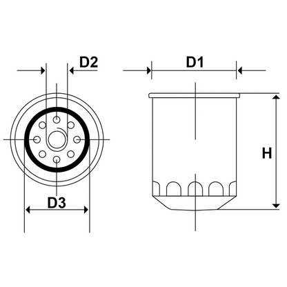 Cartuccia di ricambio 10 micron decantatore tipo racor 3213