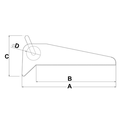 Musone di prua 230 mm inox con ferma ancora