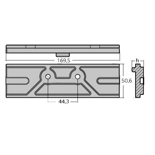 Anodo a Piastra per motori 150 Hp 4T ALU