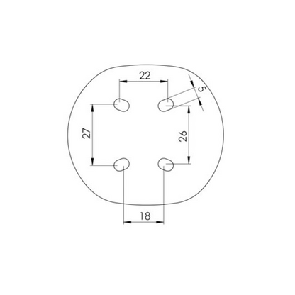 Fanale di navigazione laterale rosso Orsa minore 12V bianco