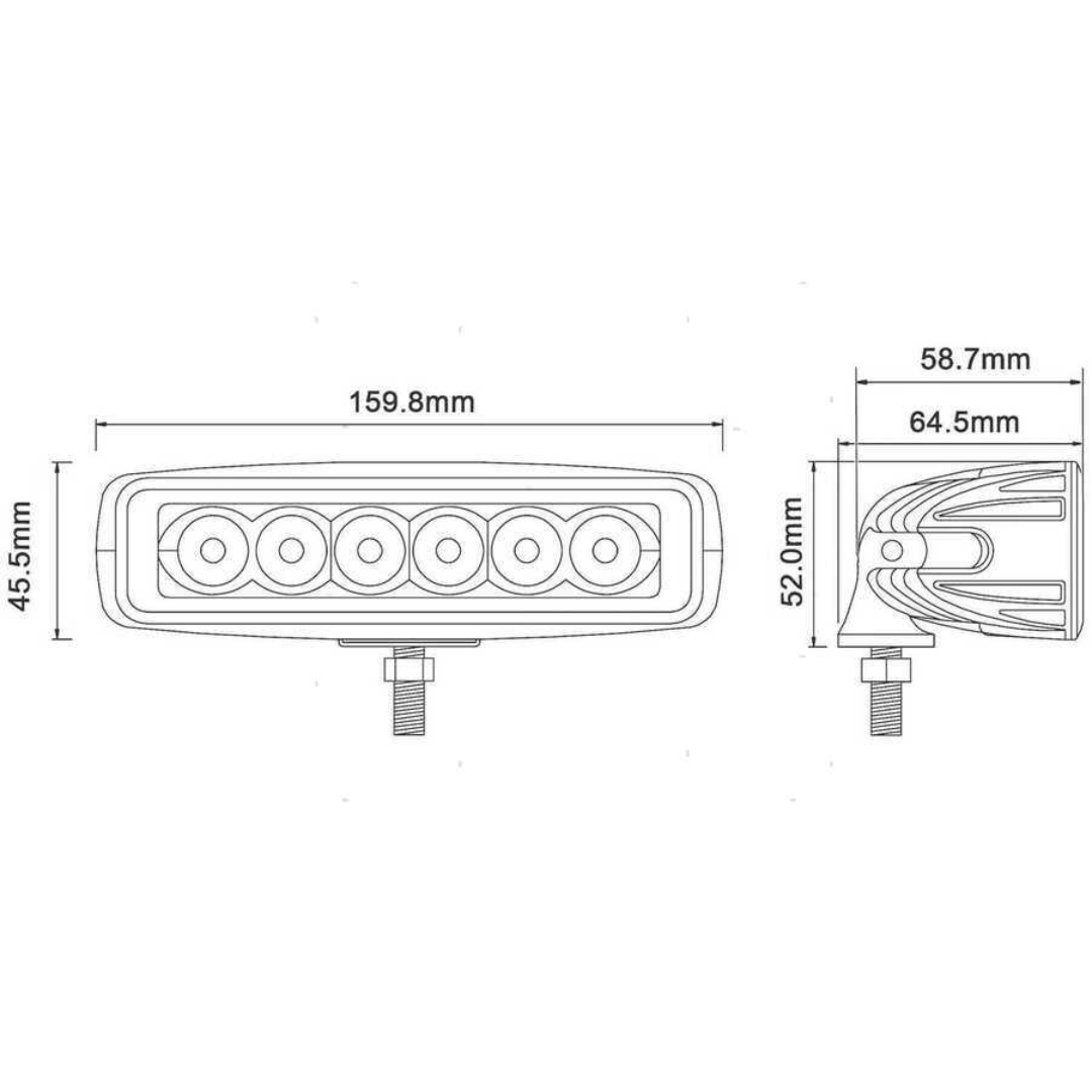 Faro impermeabile LED 18 Watt bianco 12-24V