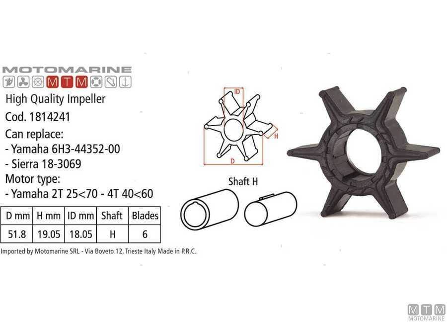 Girante per motori Yamaha / Selva 6H3-44352-00