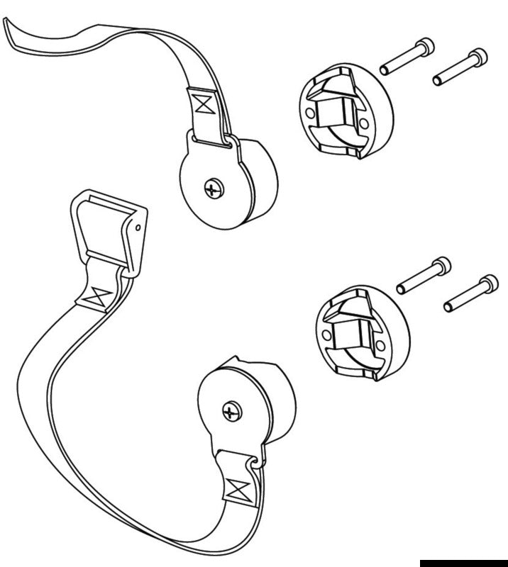 Kit cinghie di supporto a morsetto per Sup e passerelle