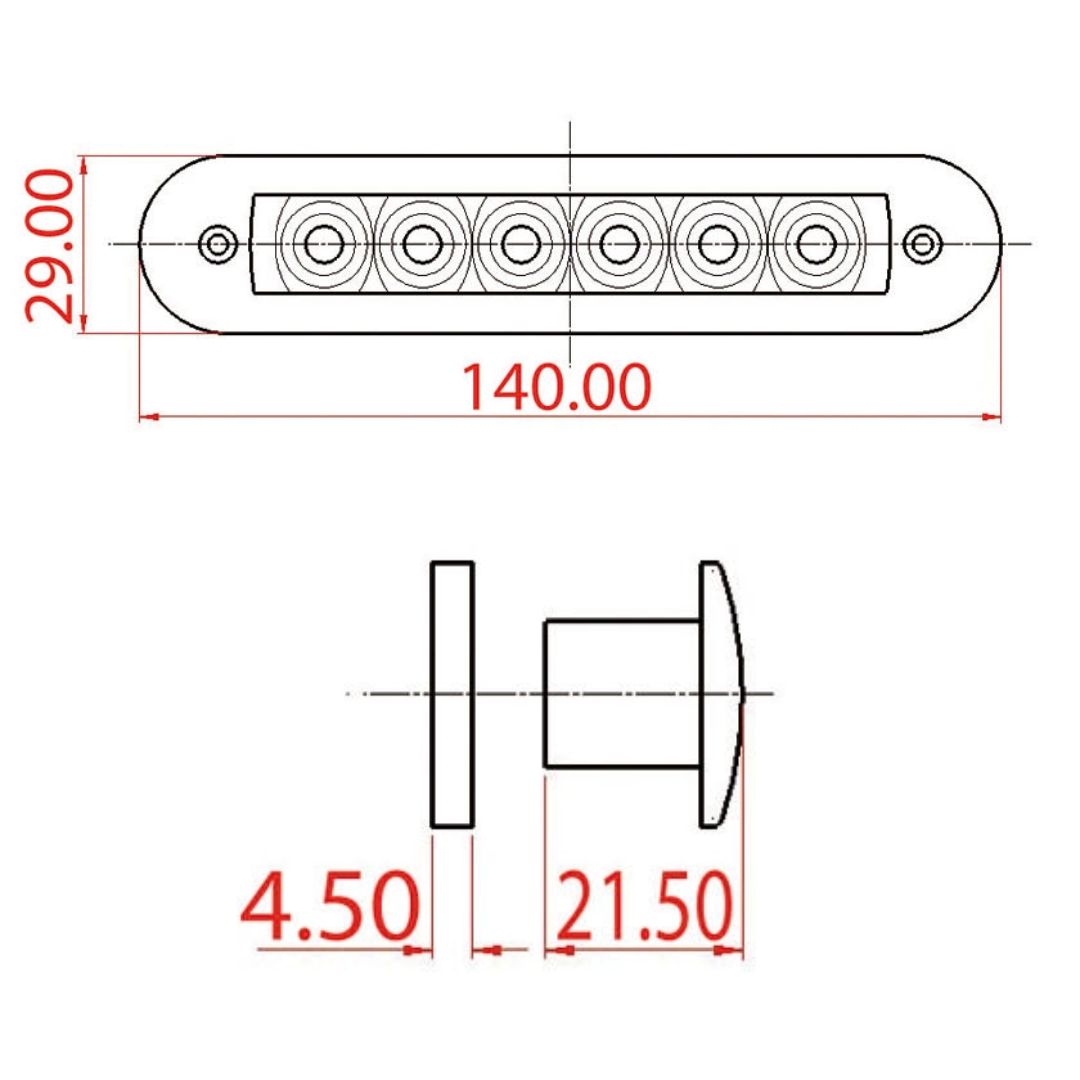 Luce a barra LED al piano 12V