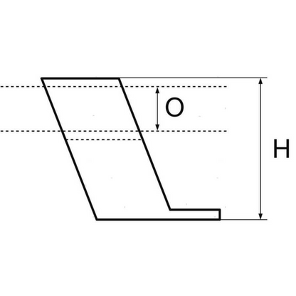 Supporto passante per corrimano Ø 22 mm