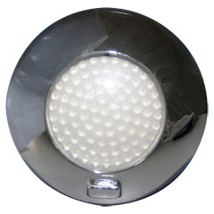 Plafoniera con interruttore ON-OFF-DOOR cromata 54 LED 24 Volts Ø 143 mm