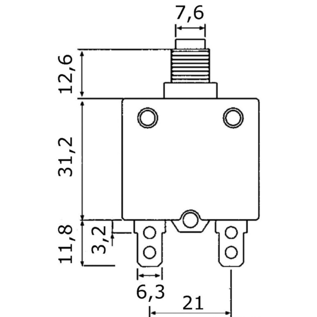 Fusibile automatico reinseribile 15 Amp