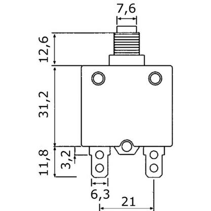 Fusibile automatico reinseribile 15 Amp