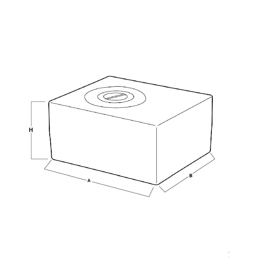 Serbatoio ridigo acque chiare 94 Lt 75x45xH28 cm