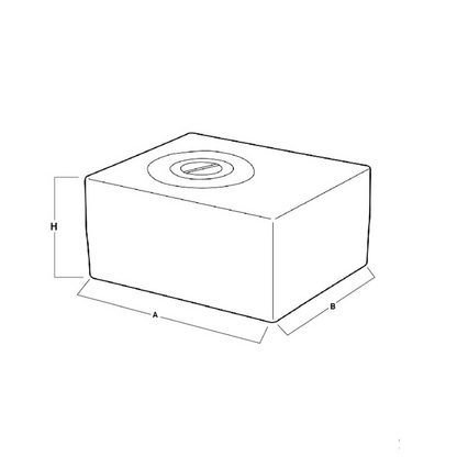 Serbatoio ridigo acque chiare 64 LT 77x38xH22 cm