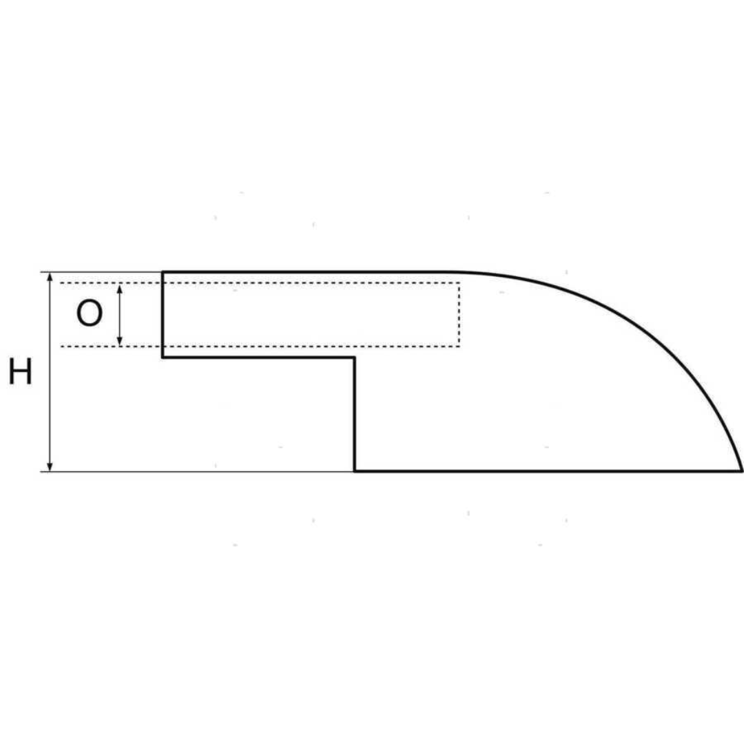 Supporto terminale per corrimano Ø 22 mm