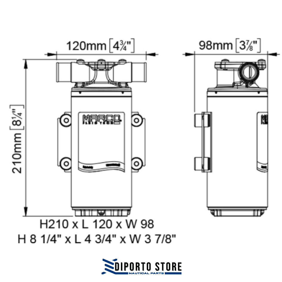 Pompa di sentina Marco UP1-M 12V - 45 lt/m