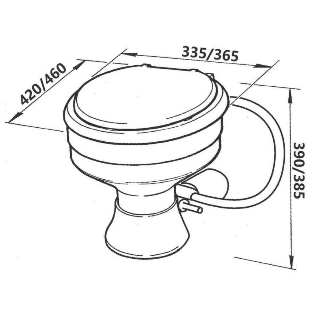 WC elettrico completo Ocean Compact 12V