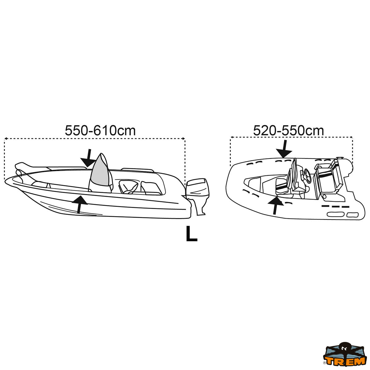 Telo copribarca/gommone Argento 210D