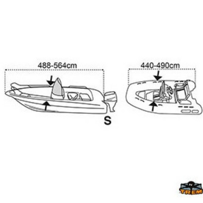 Telo copribarca/gommone Argento 210D