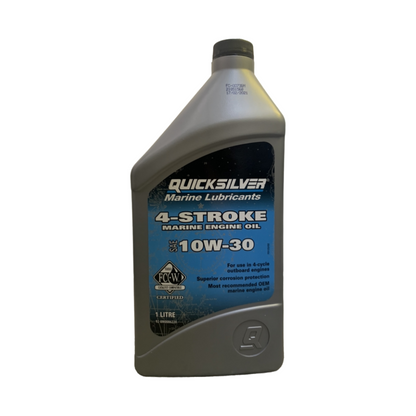 Olio Quicksilver SAE 10W-30 per motori entrobordo e entro/fuoribordo.