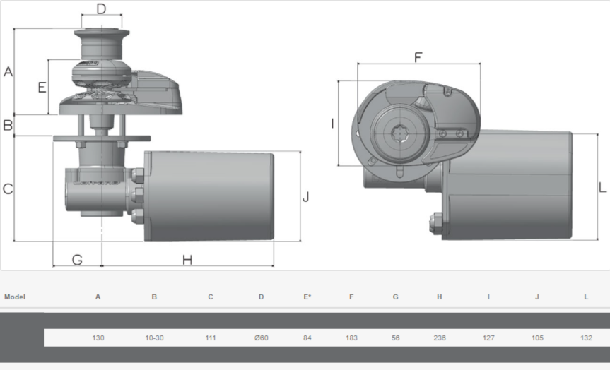 Verricello X1 CRO 800watt 12 volts, catena Ø 6mm