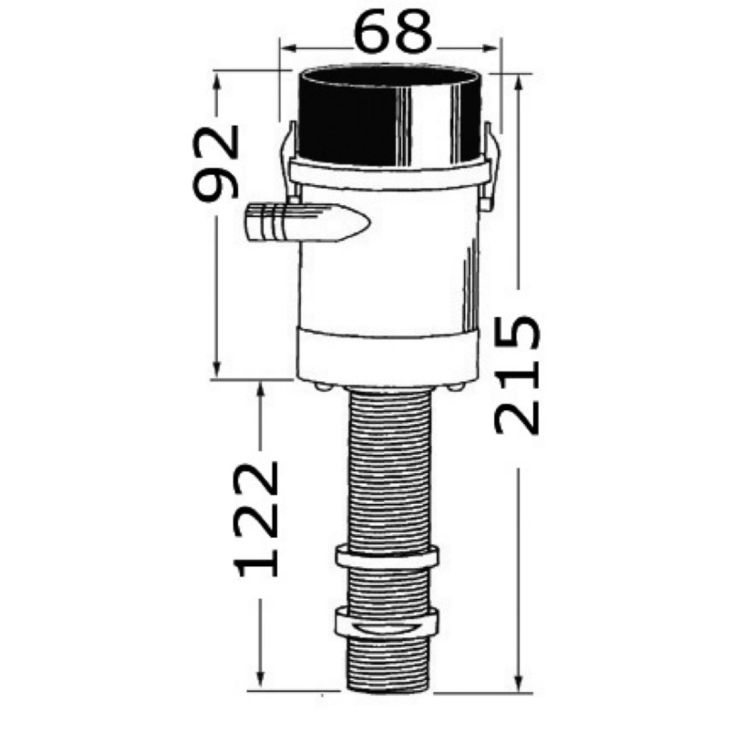 Pompa per vasca del vivo Dritta 800 gph