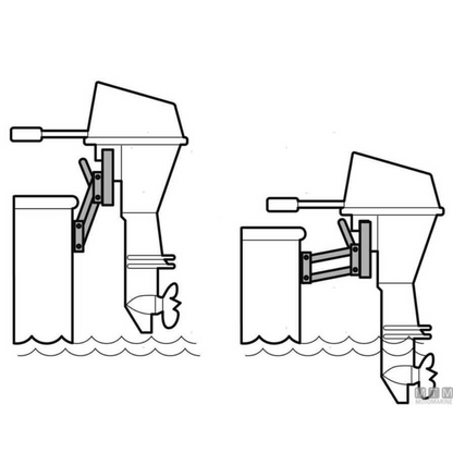 Supporto motore a ribalta regolabile <40 Kg (15-25 hp)