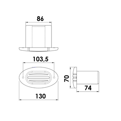 Tromba elettrica ad incasso 12V